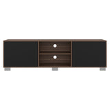 Rack de TV Classic Avellana y Wengue 180x52.5cm para TV Hasta 70" Pulgadas con Cuatro Compartimientos