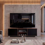 Rack de TV Classic Avellana y Wengue 180x52.5cm para TV Hasta 70" Pulgadas con Cuatro Compartimientos