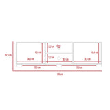 Rack de TV Classic Avellana y Wengue 180x52.5cm para TV Hasta 70" Pulgadas con Cuatro Compartimientos