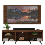 Combo Rack con Panel de Tv Florida Marrón 175x63cm para Tv Hasta 65" Pulgadas con Dos Cajones y con Cuatro Compartimientos - MUEBLES DE TV | Bylmo