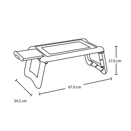 Mesa Portátil Rimax Taupe 67x27cm Rectangular con Patas Plegables - BANDEJAS PARA SERVIR | Bylmo