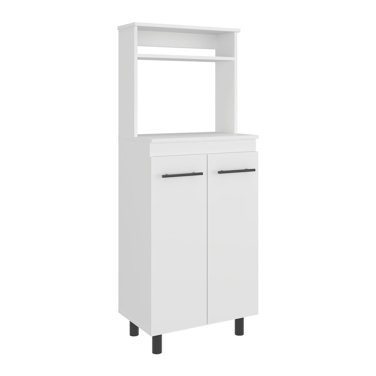 Mueble Microondas Alani Blanco 60x140cm con Dos Puertas y con Patas