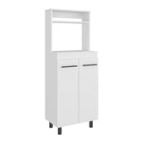 Mueble Microondas Alani Blanco 60x140cm con Dos Puertas y con Patas