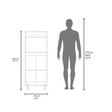 Mueble Microondas Alani Blanco 60x140cm con Dos Puertas y con Patas