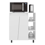 Mueble Microondas Cesena Blanco 80x92.2cm con Dos Puertas y con Patas