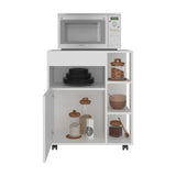 Carro Microondas Kaito Blanco 65.5x77.1cm con Una Puerta y con Ruedas