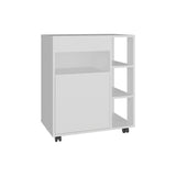 Carro Microondas Kaito Blanco 65.5x77.1cm con Una Puerta y con Ruedas