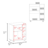 Carro Microondas Kaito Blanco 65.5x77.1cm con Una Puerta y con Ruedas