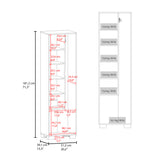 Mueble de Aseo Lake Wengue 51.2x181.2cm Para Organizar con Dos Puertas