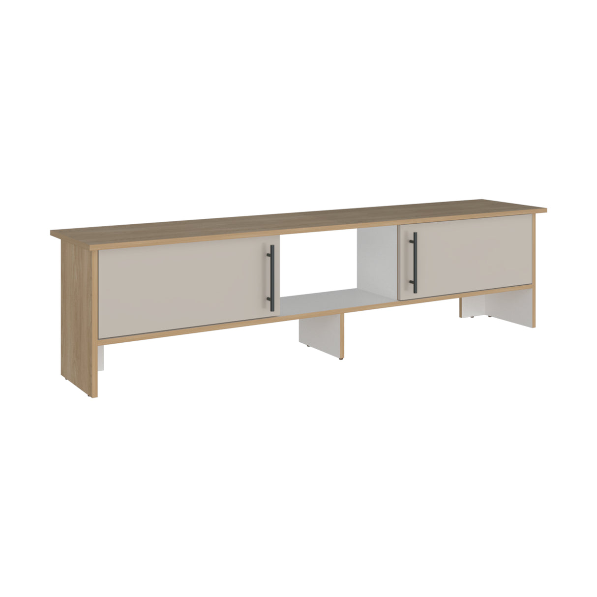Rack de TV Dago Fresno Europeo y Capri 160x41.8cm para TV Hasta 70" Pulgadas con Un Compartimiento - MUEBLES DE TV | Bylmo
