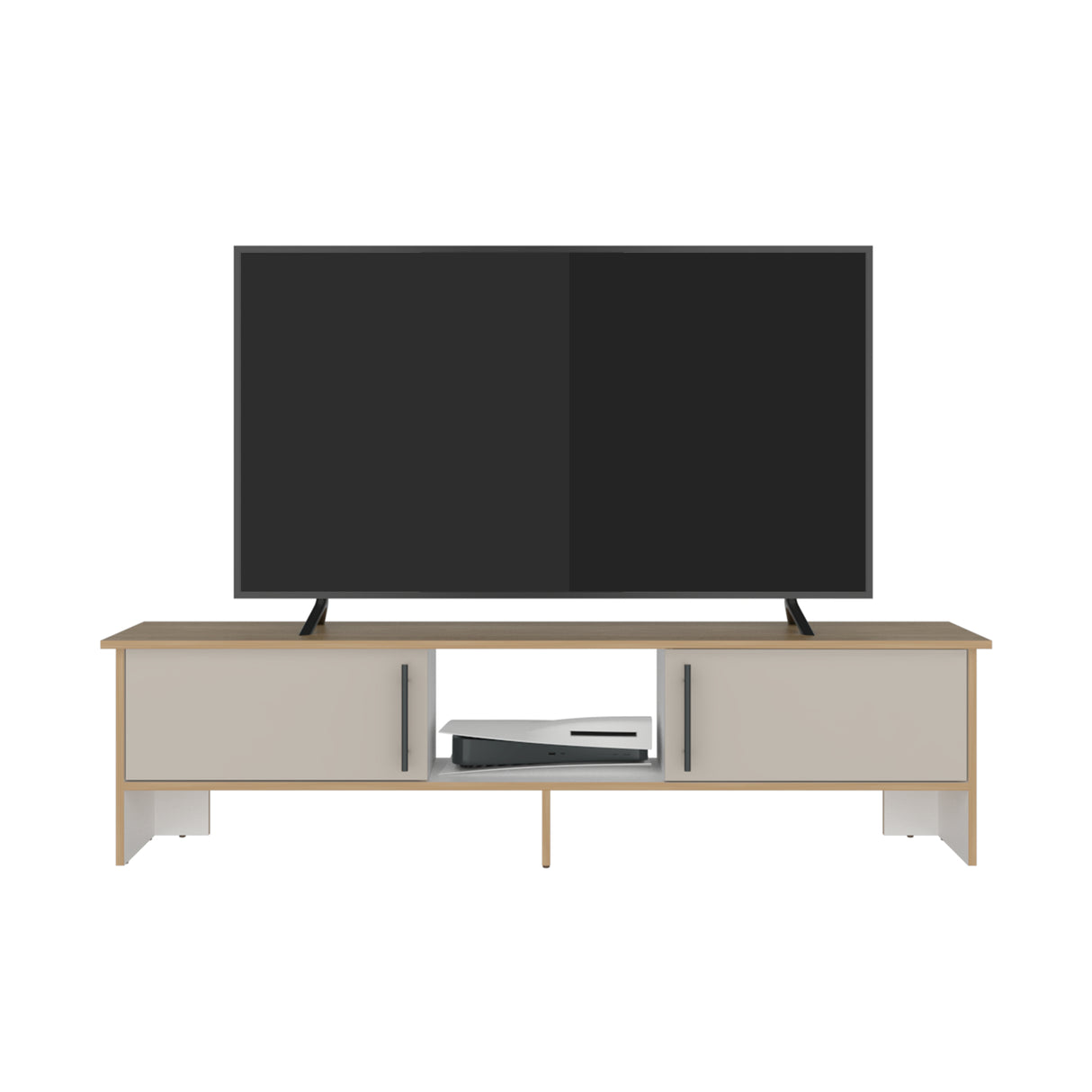 Rack de TV Dago Fresno Europeo y Capri 160x41.8cm para TV Hasta 70" Pulgadas con Un Compartimiento - MUEBLES DE TV | Bylmo