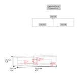 Rack de TV Rockwood Blanco 121.1x25.3cm para TV Hasta 55" Pulgadas con Dos Compartimientos y con Ranura para Cables - MUEBLES DE TV | Bylmo