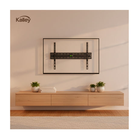 Soporte de TV Fijo Kalley Negro Mate 63.5x5.3cm de Pared para TV Hasta 86" Pulgadas - SOPORTES PARA TV | Bylmo