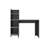 Escritorio Office Wengue y Bardolino 110x110cm sin Cajones y con Organizador de Libros - ESCRITORIOS | Bylmo