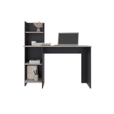 Escritorio Office Wengue y Bardolino 110x110cm sin Cajones y con Organizador de Libros - ESCRITORIOS | Bylmo