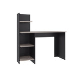 Escritorio Office Wengue y Bardolino 110x110cm sin Cajones y con Organizador de Libros - ESCRITORIOS | Bylmo