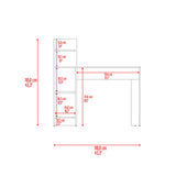 Escritorio Office Wengue y Bardolino 110x110cm sin Cajones y con Organizador de Libros - ESCRITORIOS | Bylmo