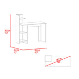 Escritorio Office Wengue y Bardolino 110x110cm sin Cajones y con Organizador de Libros - ESCRITORIOS | Bylmo