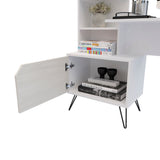 Escritorio Trix Niebla y Blanco 142x120cm con Organizador de Libros