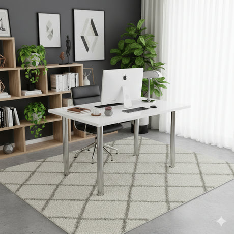 Escritorio Alfa Blanco 120x75cm con Patas Metálicas - ESCRITORIOS | Bylmo