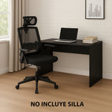 Escritorio Work Negro 110x78cm sin Cajones