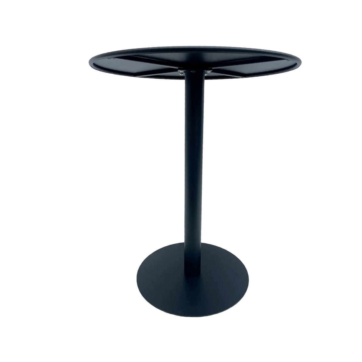 Mesa de Comedor Maiu Negro 60x72cm Circular de Pedestal para Cuatro Puestos sin Sillas