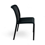 Comedor Maiu Negro 60x72cm Circular de Cuatro Puestos con Dos Sillas - COMEDORES | Bylmo