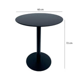 Comedor Maiu Negro 60x72cm Circular de Cuatro Puestos con Dos Sillas - COMEDORES | Bylmo