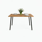 Comedor Ibiza Amaretto y Negro 110x75cm Rectangular de Seis Puestos con Cuatro Sillas - COMEDORES | Bylmo