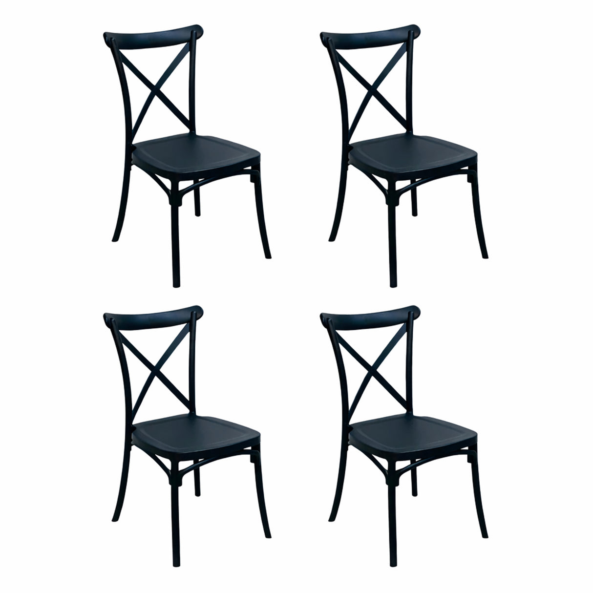 Comedor Ibiza Amaretto y Negro 110x75cm Rectangular de Seis Puestos con Cuatro Sillas - COMEDORES | Bylmo