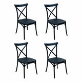 Comedor Ibiza Amaretto y Negro 110x75cm Rectangular de Seis Puestos con Cuatro Sillas - COMEDORES | Bylmo