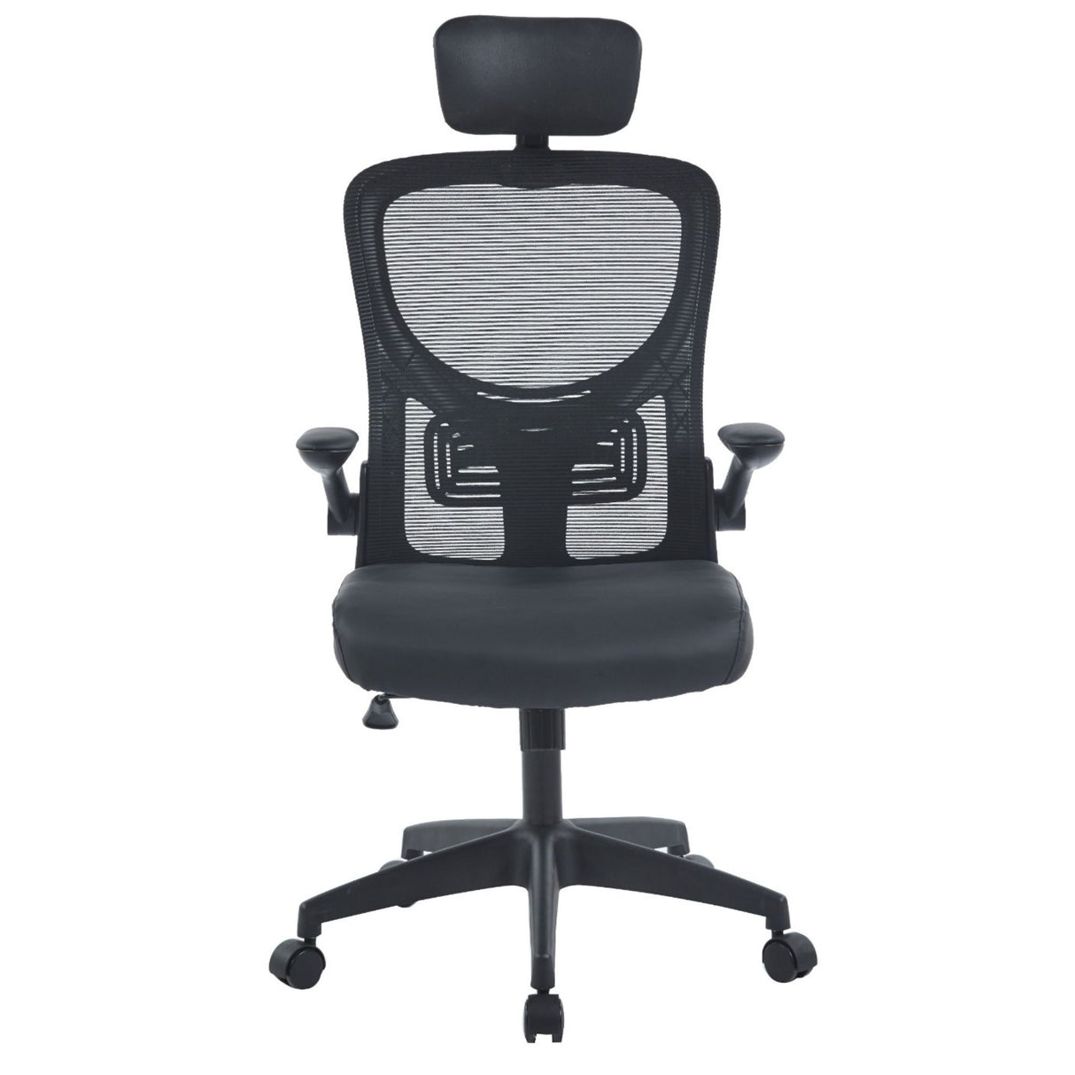 Silla de Oficina Apolo Negro 58x101cm con Apoya Brazos y con Apoya Cabezas