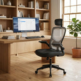 Silla de Oficina Apolo Negro 58x101cm con Apoya Brazos y con Apoya Cabezas