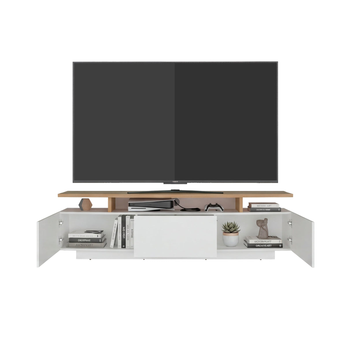 Rack de TV Serena Blanco Marquez y Fresno 180x51.1cm