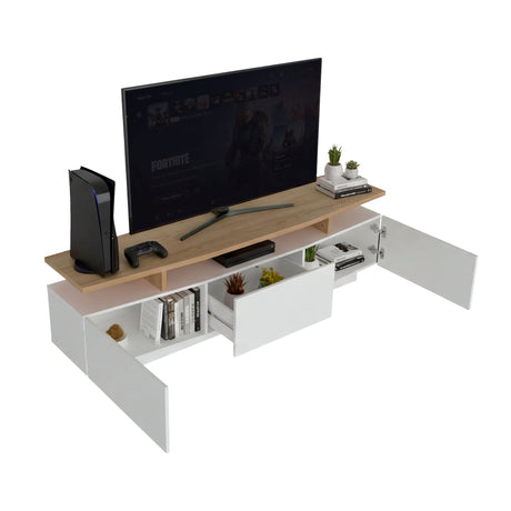 Rack de TV Serena Blanco Marquez y Fresno 180x51.1cm