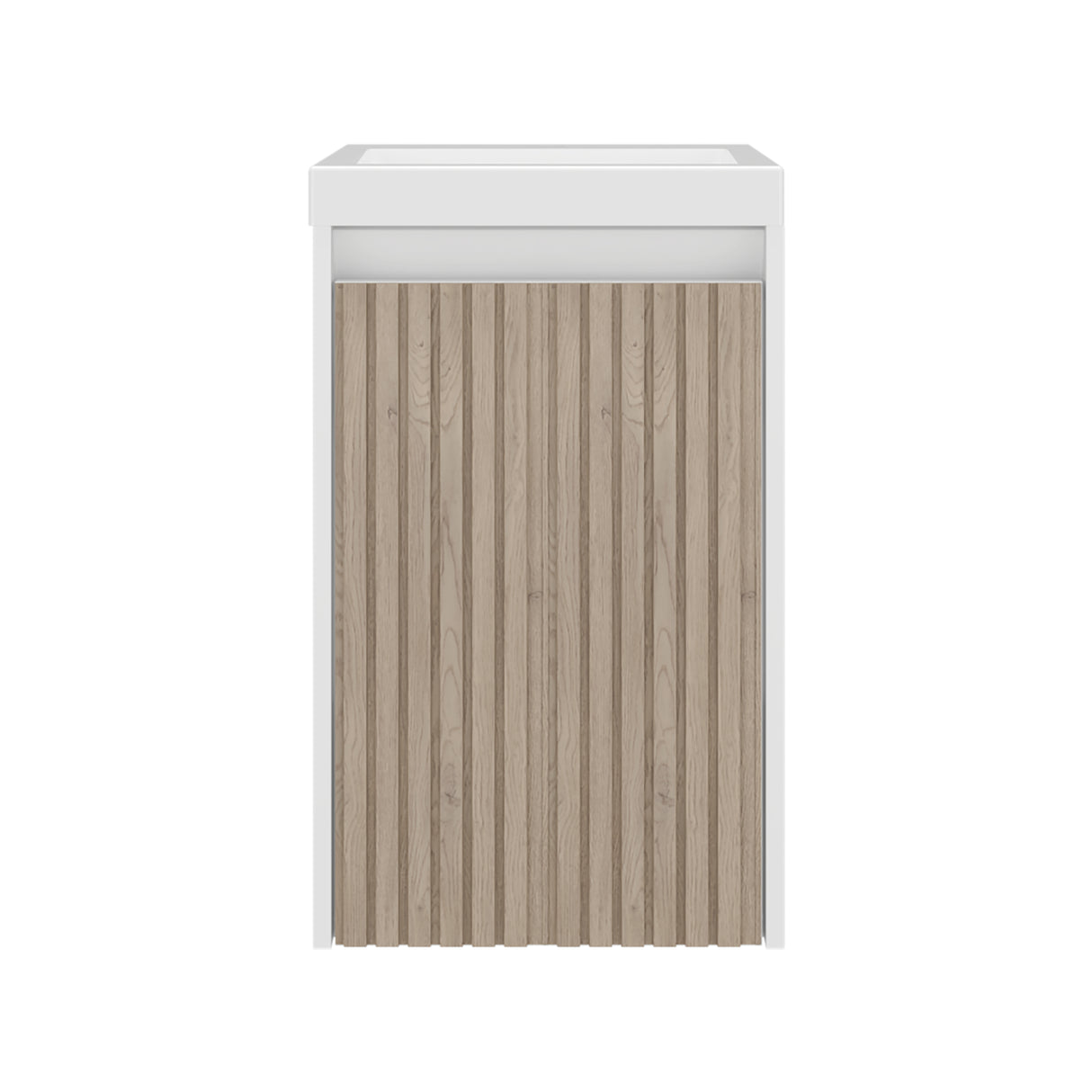 Mueble para Lavamanos Syracuse Blanco Marquez y Pino 39.6x60.8cm Individual con Lavamanos y con Un Cajón