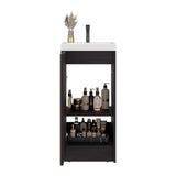Mueble para Lavamanos Syracuse Wengue 39.6x81.4cm Individual con Lavamanos y con Un Cajón - MUEBLES PARA LAVAMANOS | Bylmo