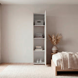 Closet Home Dreams Bardolino y Blanco 40x170cm con Tres Entrepaños y con Una Puerta