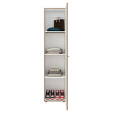 Closet Home Dreams Fresno y Blanco 40x170cm con Tres Entrepaños con Una Puerta y con Espejo