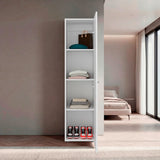 Closet Home Dreams Blanco Marquez 40x170cm con Tres Entrepaños con Una Puerta y con Espejo