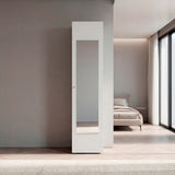 Closet Home Dreams Blanco Marquez 40x170cm con Tres Entrepaños con Una Puerta y con Espejo