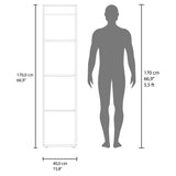 Closet Home Dreams Blanco Marquez 40x170cm con Tres Entrepaños con Una Puerta y con Espejo