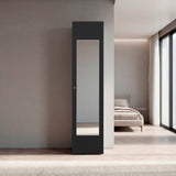 Closet Home Dreams Wengue 40x170cm con Tres Entrepaños con Una Puerta y con Espejo - CLOSETS | Bylmo