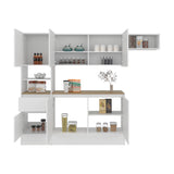 Cocina Dali Blanco y Fresno Europeo 229x182.5cm sin Mesón y sin Pozuelo