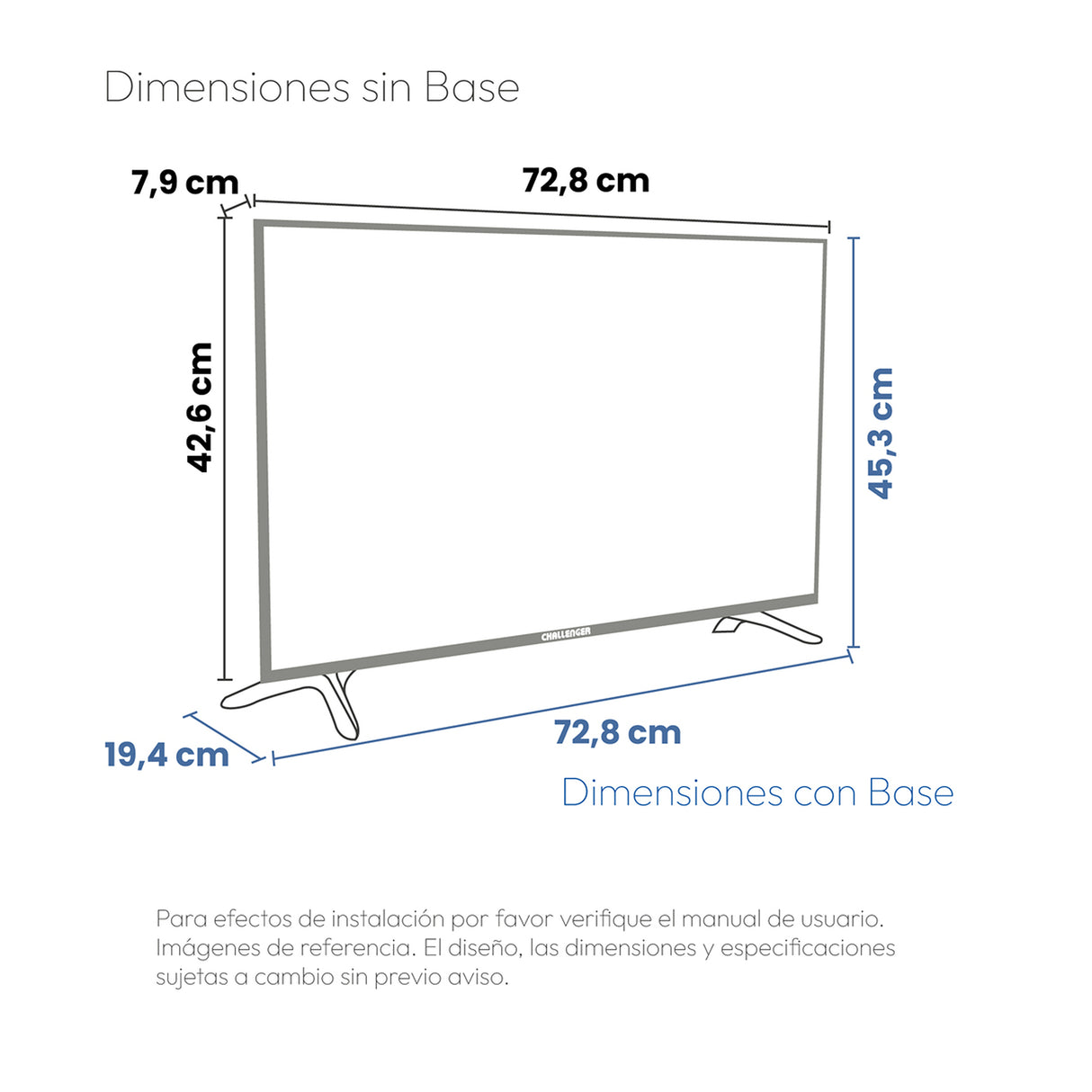 Televisor Challenger Google TV Negro 72.8x45.3cm de 32" Pulgadas Led HD 768P Smart con Bluetooth y Wifi Integrado - TELEVISORES | Bylmo