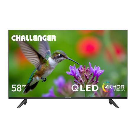 Televisor Challenger Google TV Negro 128.5x80.5cm de 58" Pulgadas Qled 4K 2160P Smart con Bluetooth y Wifi Integrado - TELEVISORES | Bylmo