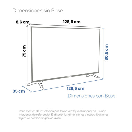 Televisor Challenger Google TV Negro 128.5x80.5cm de 58" Pulgadas Qled 4K 2160P Smart con Bluetooth y Wifi Integrado