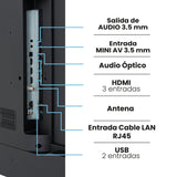 Televisor Challenger Google TV Negro 128.5x80.5cm de 58" Pulgadas Qled 4K 2160P Smart con Bluetooth y Wifi Integrado - TELEVISORES | Bylmo