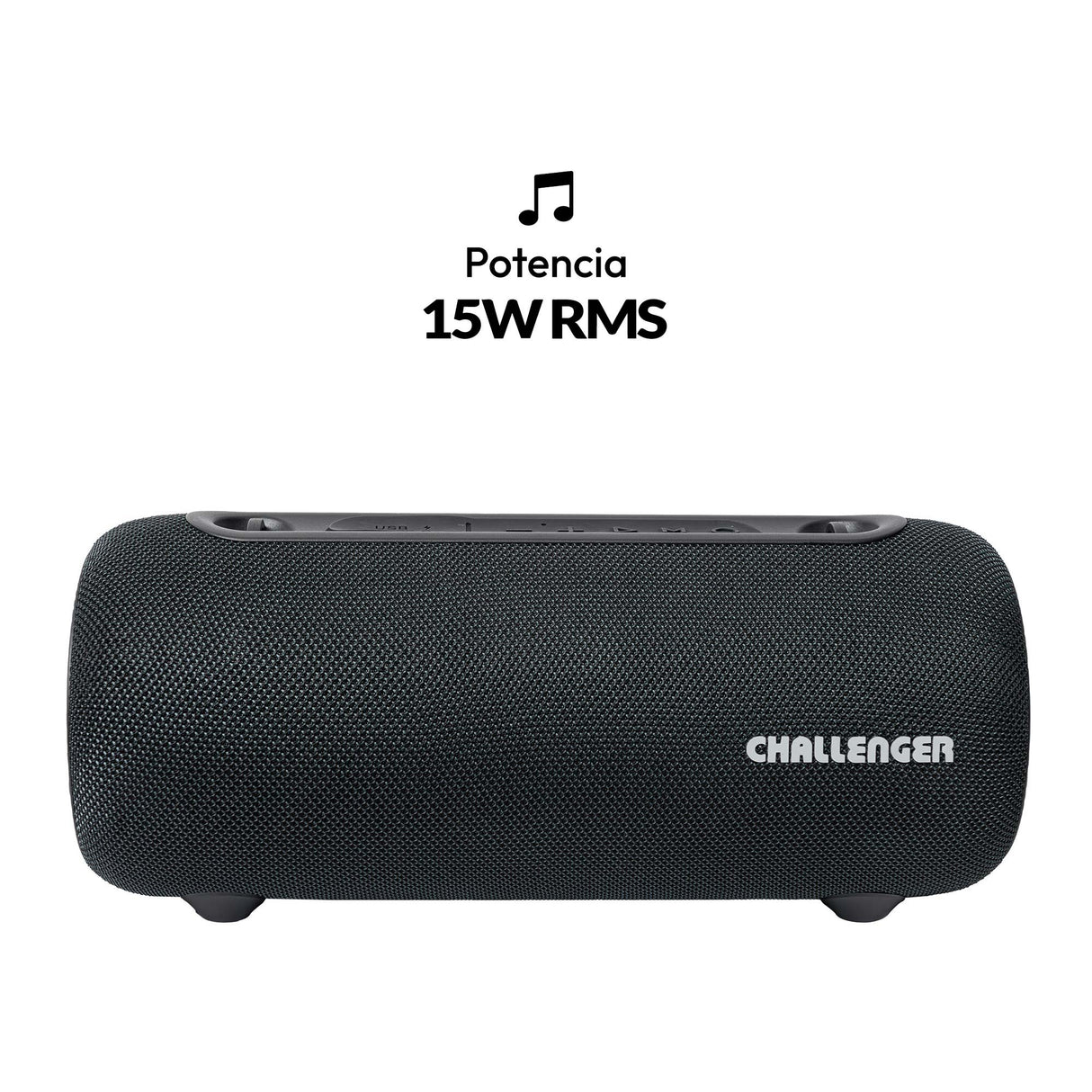 Parlante Portátil Challenger Negro 28.6x12.4cm con Bluetooth - PARLANTES | Bylmo