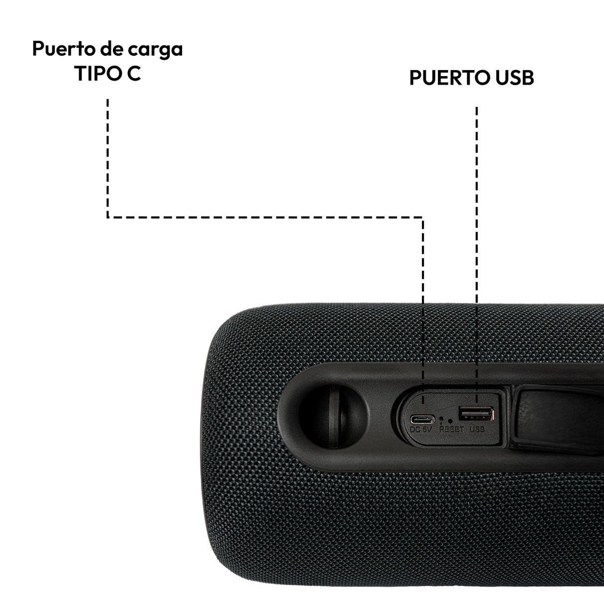 Parlante Portátil Challenger Negro 28.6x12.4cm con Bluetooth - PARLANTES | Bylmo
